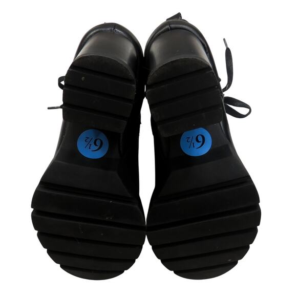 Sincerely Jules Racer Black Lace Up Combat Boots Chunky Heel Ankle Booties 6.5 - Picture 6 of 8